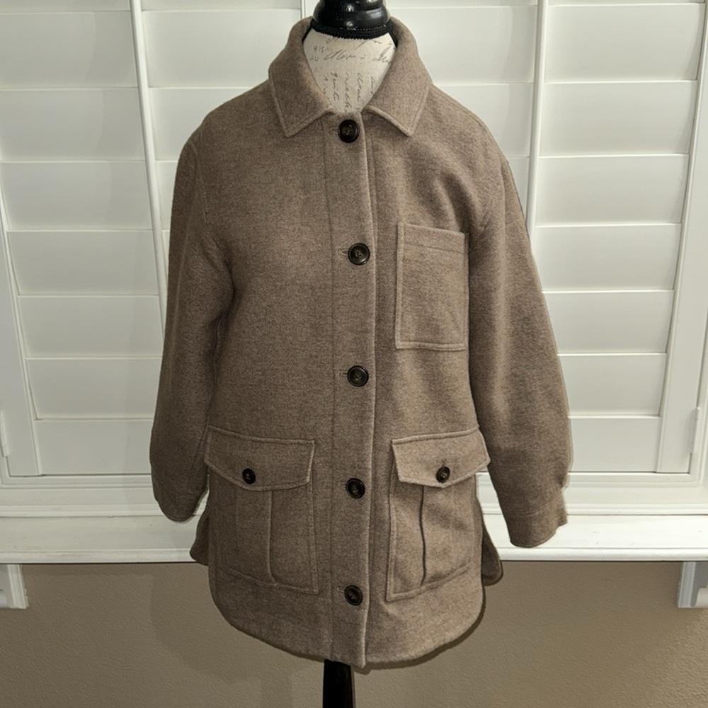 Madewell Belrose Shirt Jacket FADED BIRCH MELANGE